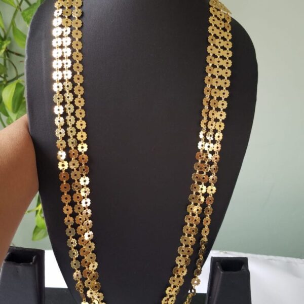 3 lines Chamki Har Gold Plated in Premium Quality