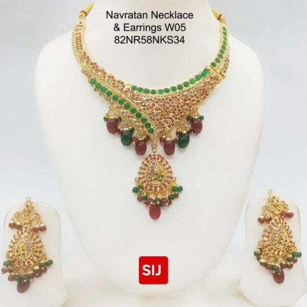 Amritsari Jadau Necklace Set  Premium Quality with 22ct Gold Plated